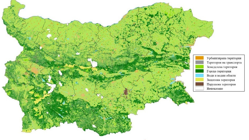 Колко и каква е територията на Република България, изчислена от НСИ