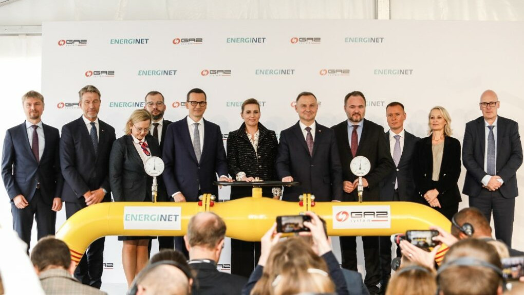 Газопроводът Дания - Полша е готов за експлоатация