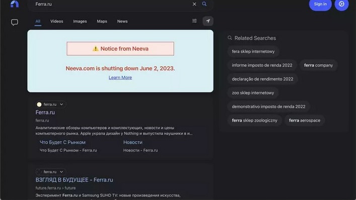 Многообещаващата Neeva не издържа на конкуренцията с Google: търсачката се закрива