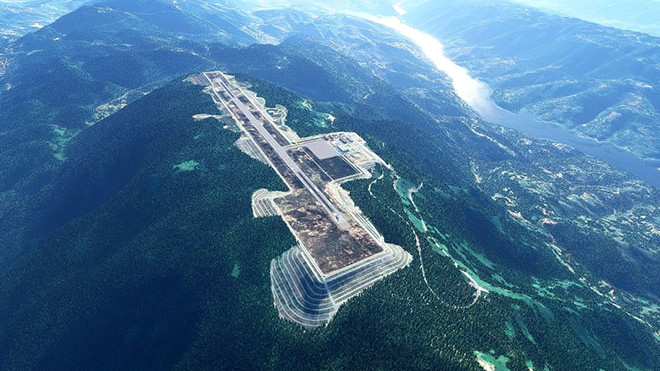В Китай построиха летище на височина 1800 метра
