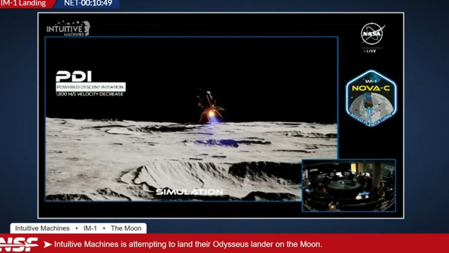 Американският космически кораб Nova-C достигна повърхността на Луната