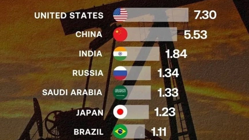 Инфографика: Най-големите потребители на петрол в света