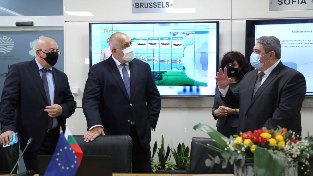 Премиерът Борисов откри днес обновения координационен център в МОСВ