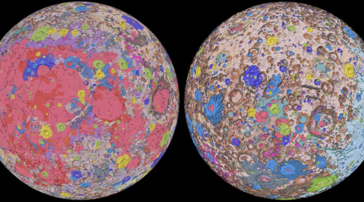 За първи път цялата лунна повърхност е напълно картографирана и класифицирана