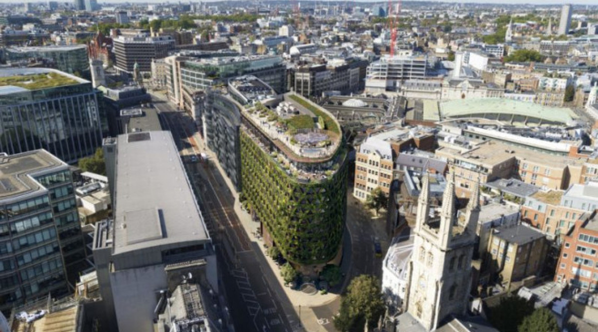 Целият в зеленина - проект на екологичен хотел в центъра на Лондон