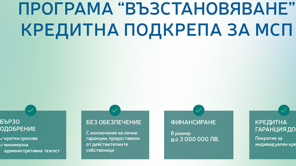 Пощенска банка финансира бизнеса в рамките на програма „Възстановяване“