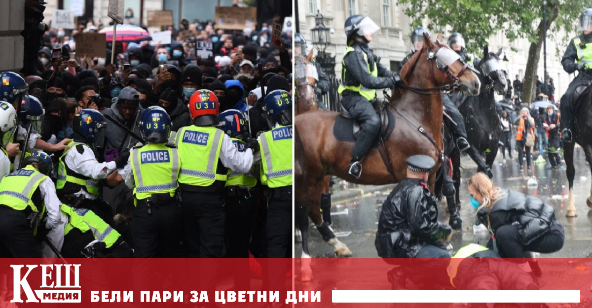 Някои от демонстрантите се оттеглиха но голяма група остана До