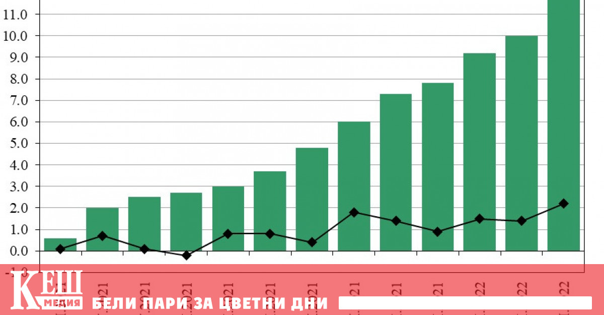 По предварителни данни на Националния статистически институт НСИ индексът на
