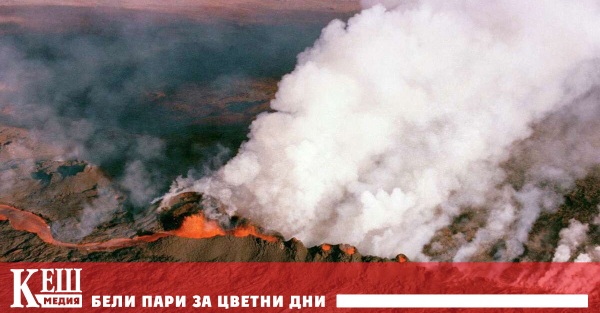 Потокът от лава се ограничава предимно в рамките на върха