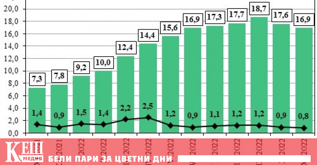 Индекс на потребителските цени ИПЦ През ноември 2022 г месечната инфлация