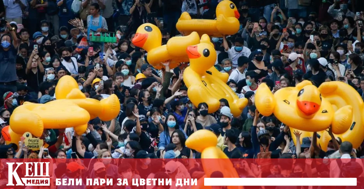 Според съда включвайки гуменото пате сред кралските регалии 26 годишният Наратхорн