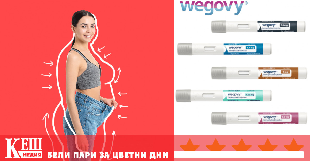 Медикаментът Wegovy, произвеждан от датската Novo Nordisk, се инжектира четири