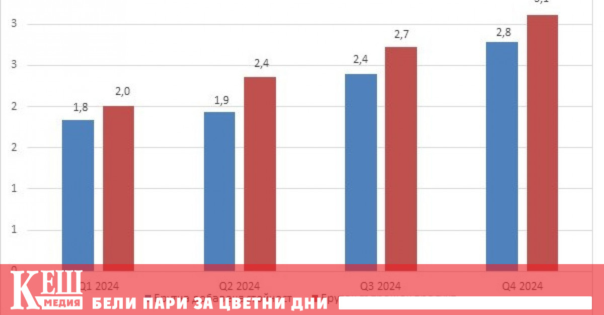 През четвъртото тримесечие на 2024 г БВП нараства с 3 1
