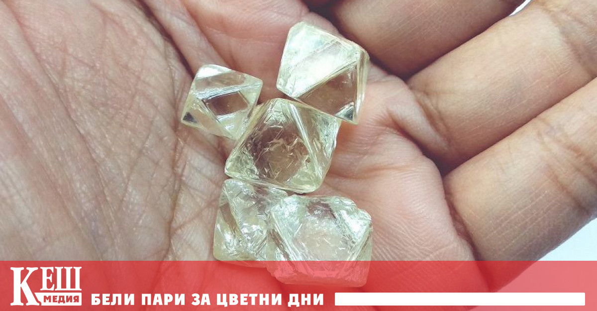 Цената на необработените диаманти скочи с 10%