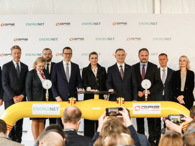 Газопроводът Дания - Полша е готов за експлоатация