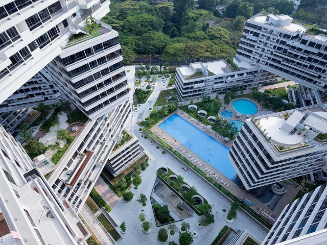 Уникалният жилищен комплекс Interlace в Сингапур