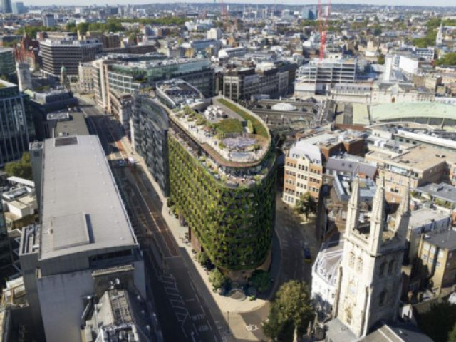 Целият в зеленина - проект на екологичен хотел в центъра на Лондон