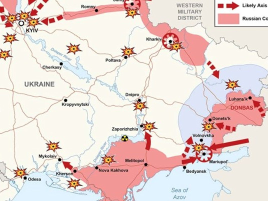 Великобритания публикува нова карта на руските атаки срещу Украйна