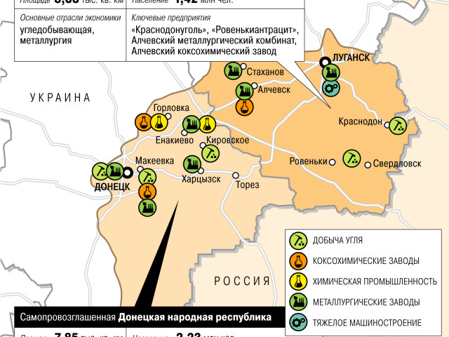 С какво са богати и силни т. н. Донецка и Луганска народни републики